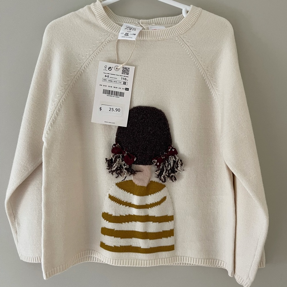 NWT Zara sweater girls 4/5